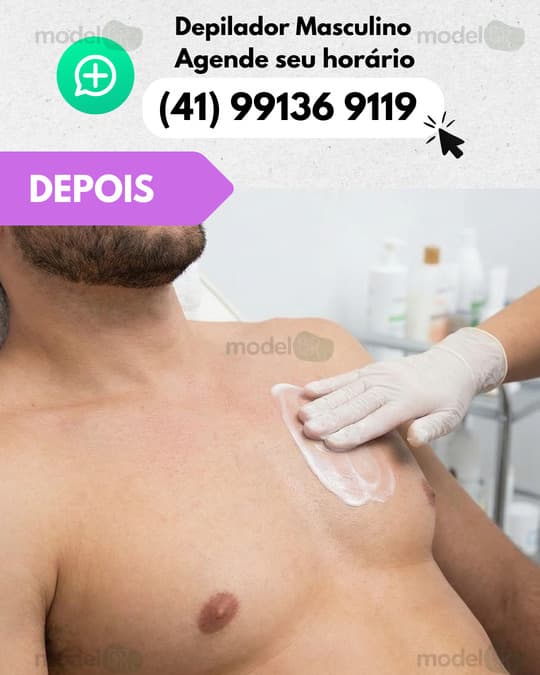 Depilação masculina e massagem
